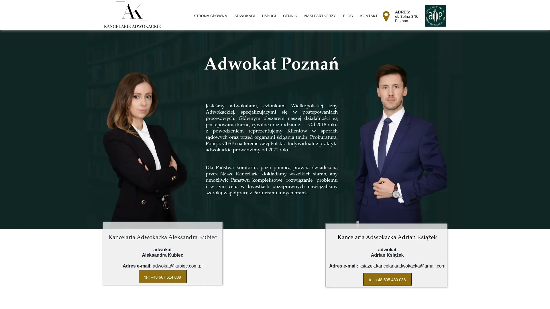 Zrzut ekranu strony